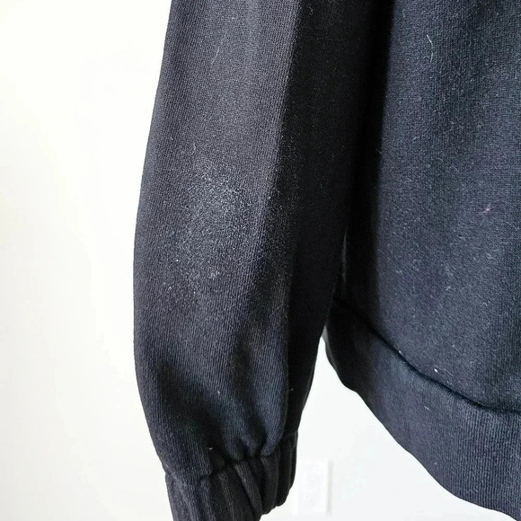 Stella McCartney xs s 36 black zipper 3d embellished floral crewneck Sweater - Picture 6 of 11